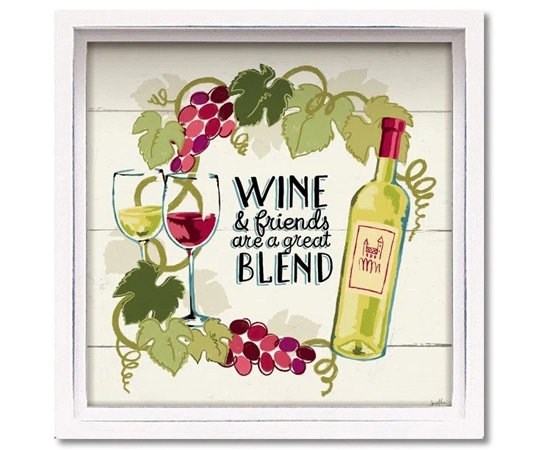 ユーパワー ロハス ミニアートフレーム ジャネール ペナー｢ワイン アンド フレンズ2｣ LA-01239 1個（ご注文単位1個）【直送品】