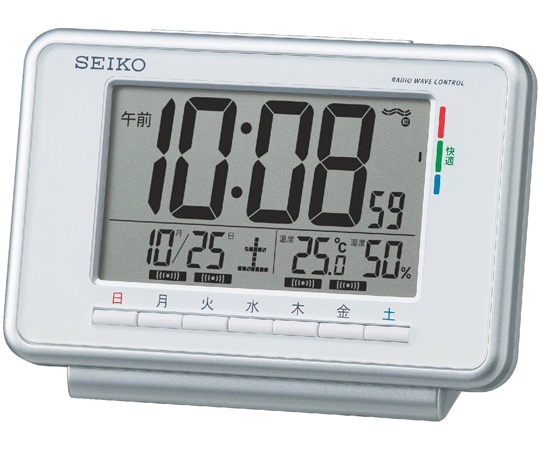 セイコー 電波デジタル目覚まし時計 92×135×51mm SQ775W 1個(ご注文単位1個)【直送品】