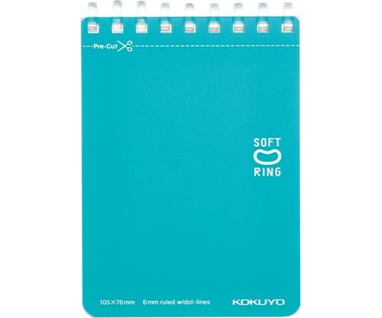 コクヨ ソフトリングメモA7 ライトブルー メ-SV371BT-LB 1冊（ご注文単位1冊）【直送品】