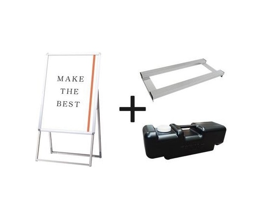常磐精工 ポスターグリップスタンド看板 屋外用 B1片面シルバー ウエイトアーム・水タンクセット PGSK-B1KS-G-3SET 1個（ご注文単位1個）【直送品】