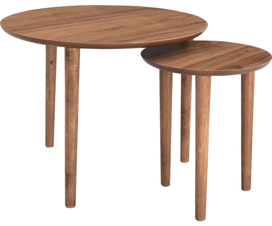 東谷 トムテ ラウンドネストテーブル ブラウン TAC-224WAL 1個(ご注文単位1個)【直送品】