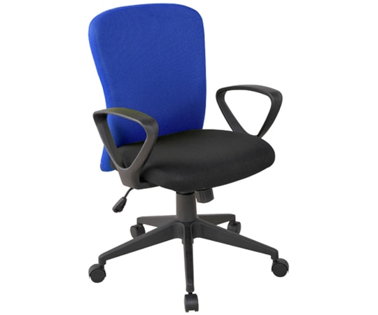 カグクロ ビジネスチェアSC(肘付)ブルー(シャトルチェア) SC-001-A-BL 1個(ご注文単位1個)【直送品】