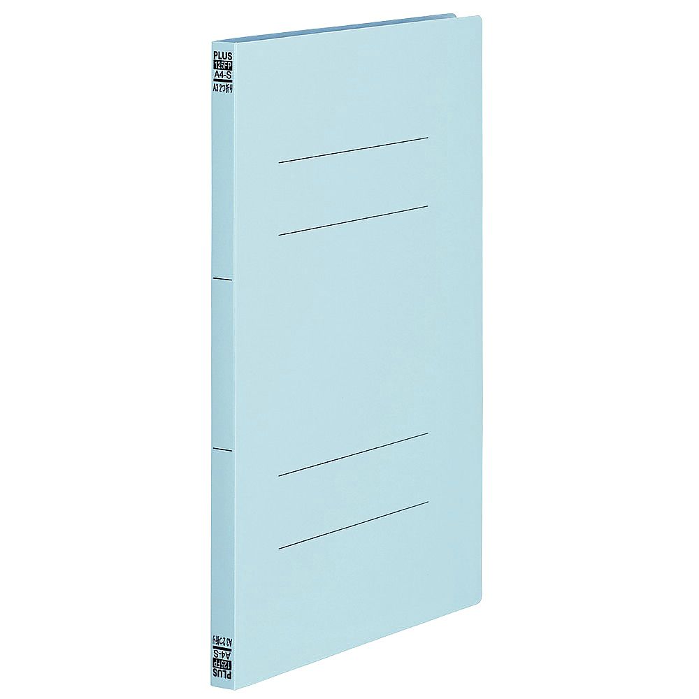 プラス PPフラットファイル A3 2折 ロイヤルブルー 1冊 No.125FP 1冊(ご注文単位1冊)【直送品】