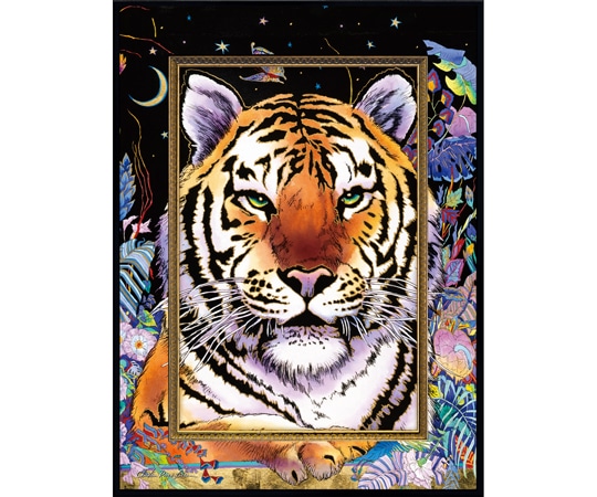 ユーパワー クリスチャン・リース・ラッセン ビッグアート｢ナイト タイガー(Mサイズ)｣ CL-08022 1個（ご注文単位1個）【直送品】