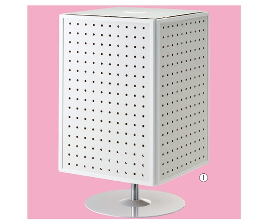 アズワン 卓上4面回転有孔パネル什器 ホワイト 61-544-69-1 1台（ご注文単位1台）【直送品】