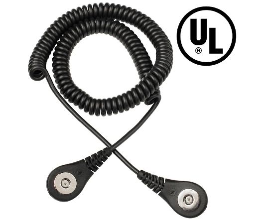 DESCO コード コイル式 JEWEL マグネット嵌合 マグネット接地 黒 09190 1本 (ご注文単位1本)【直送品】