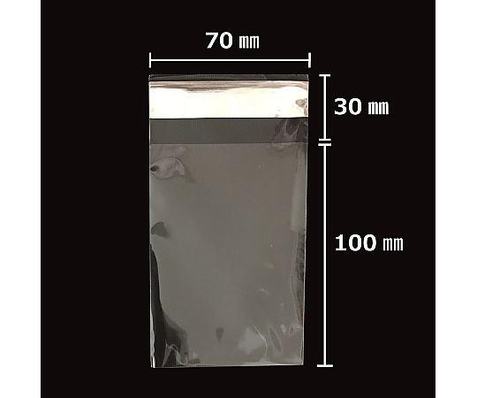アズワン 【100枚】透明袋 テープ付き 7×10cm 61-290-5-6 1セット（ご注文単位1セット）【直送品】