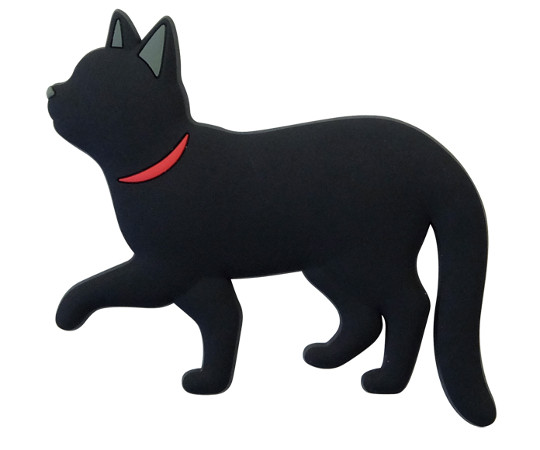 東洋ケース 吸着シート式ねこ型フック てくてく クロ CSH-06 1個(ご注文単位1個)【直送品】