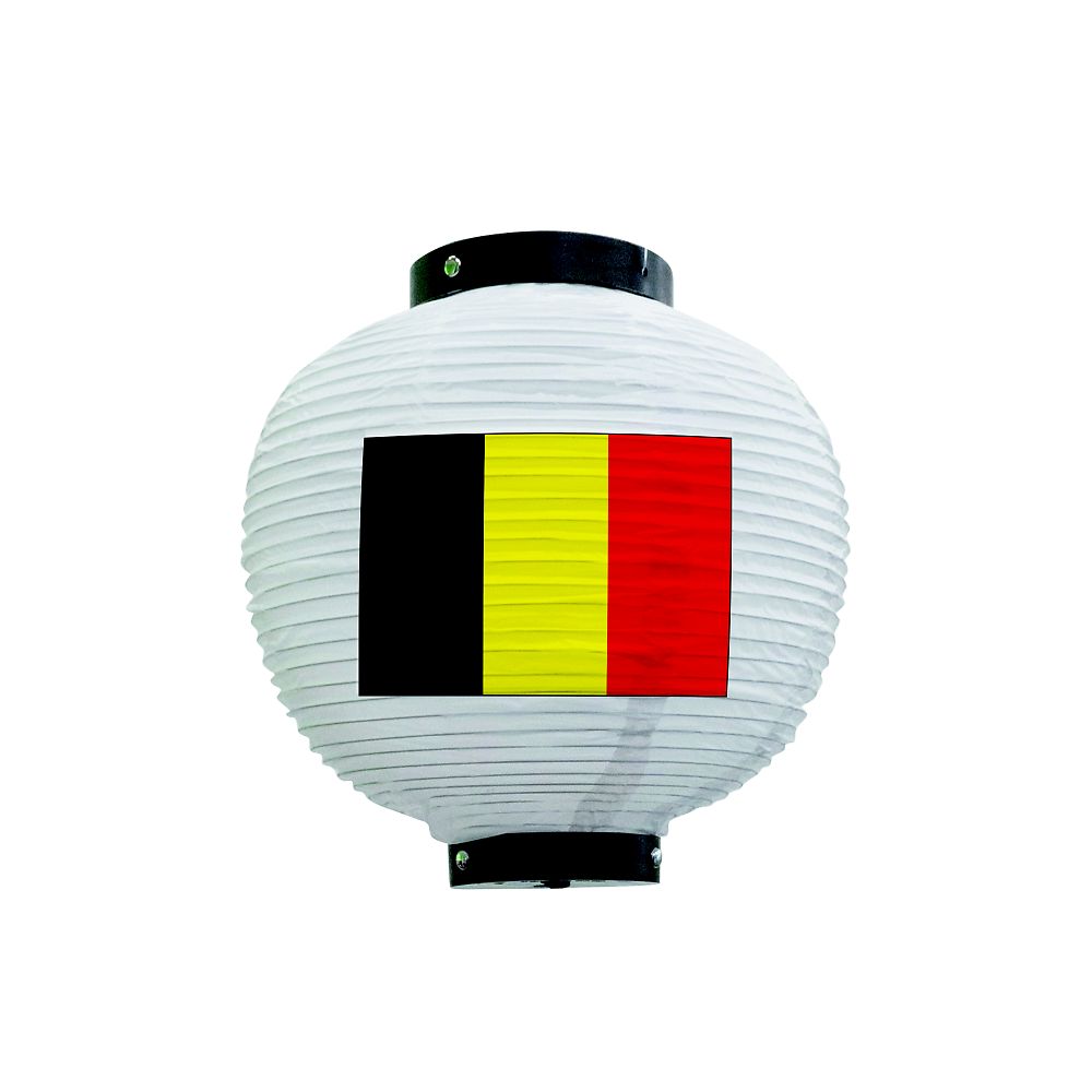 のぼり屋工房 フルカラー提灯 ベルギー 八寸丸 白 54421 1枚（ご注文単位1枚）【直送品】