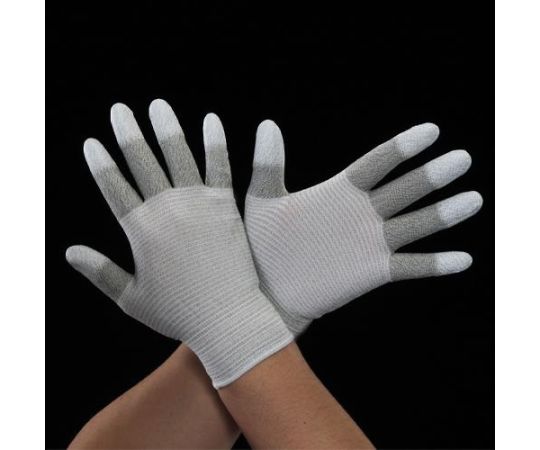 アズワン [S] 手袋(制電･ナイロン、ポリエステル指先コート/10双) EA354GC-6B 1箱 (ご注文単位1箱)【直送品】