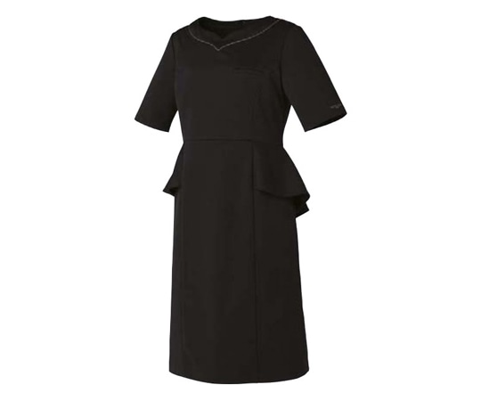 MICHEL KLEIN(ミッシェルクラン) ワンピース ブラック L コネクト(トリコット) 袖丈26.5cm MK-0050 1着（ご注文単位1着）【直送品】