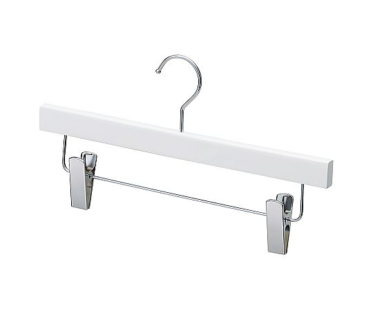アズワン 木製ボトムハンガー ホワイト下型クリップ付 W36cm(メープル)10本 61-799-28-1 1セット（ご注文単位1セット）【直送品】