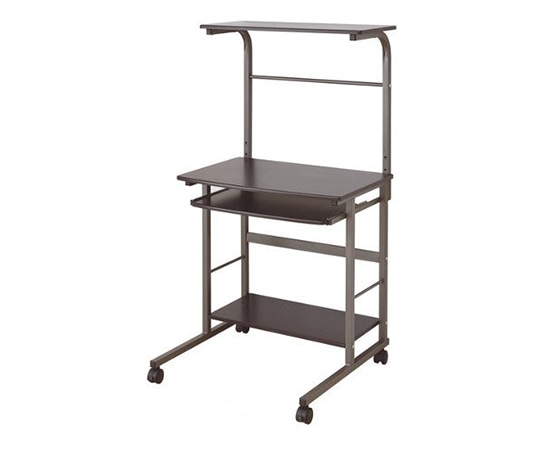 山善(YAMAZEN) パソコンデスク(キャスター付) ダークブラウン EAT-70H(DBR/BR) 1台(ご注文単位1台)【直送品】