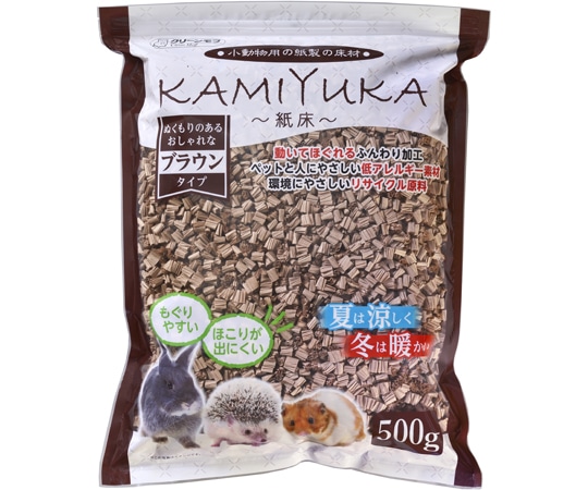 シーズイシハラ KAMIYUKA~紙床~ブラウン 500g  1袋（ご注文単位1袋）【直送品】