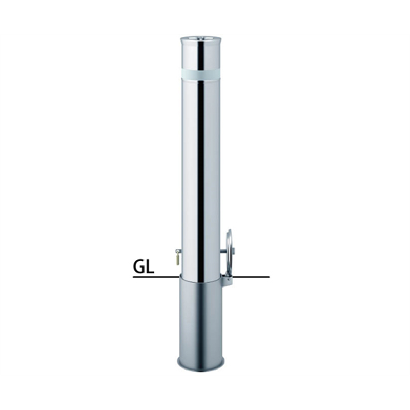 サンポール リフター ステンレス 車止め カギ付 φ114.3 LA-12SK 1本(ご注文単位1本)【直送品】