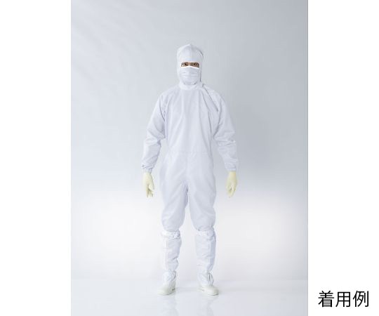 東洋リントフリー オートクレーブ対応ツナギ服 白 L FP1203-01 L 1着 (ご注文単位1着)【直送品】