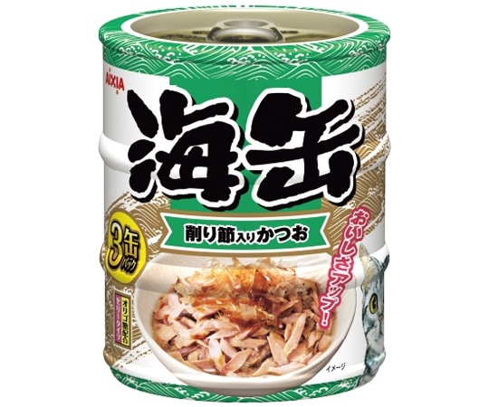 アイシア 海缶ミニ3P 削り節入りかつお 180g(60g×3缶) UM3-4 1セット（ご注文単位1セット）【直送品】