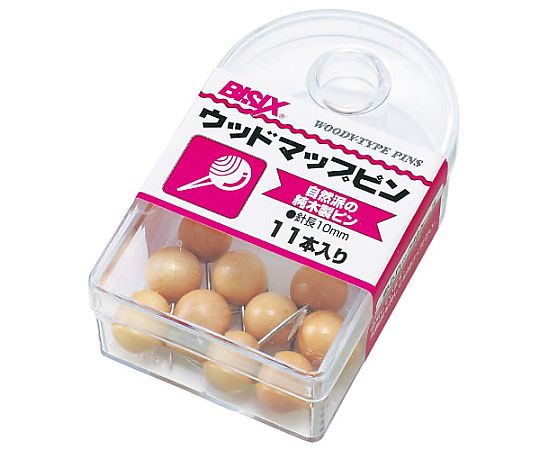 ミツヤ ウッドマップピン#10 11本×5箱入 BX1-7-WD 1ケース（ご注文単位1ケース）【直送品】