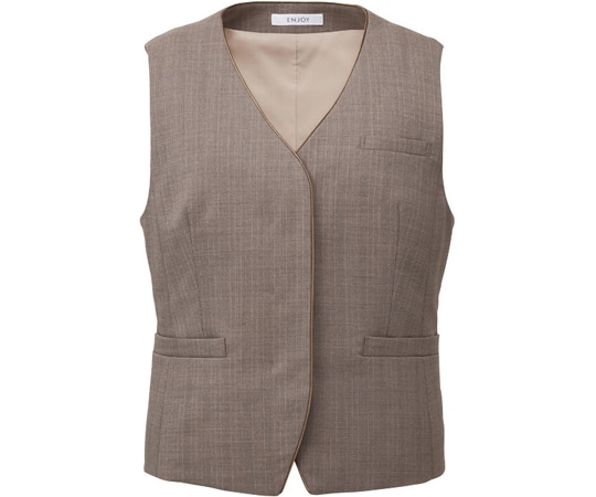 カーシーカシマ ENJOY ベスト AURA HERRINGBONE グレージュ 11号 EAV752 1枚（ご注文単位1枚）【直送品】