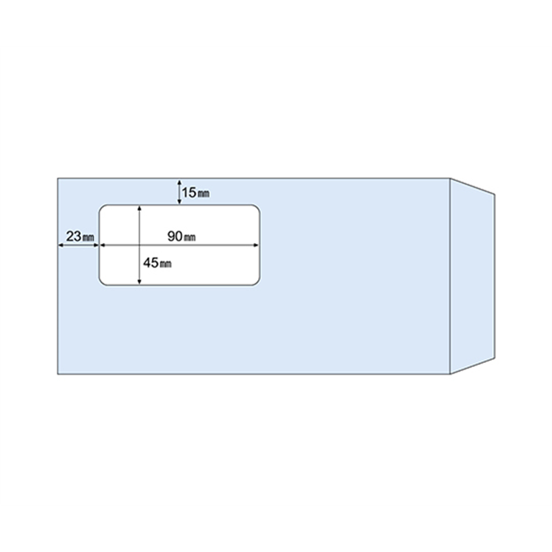 ヒサゴ 窓つき封筒 A4三折用 アクア 1セット(100枚入) MF16 1セット(ご注文単位1セット)【直送品】