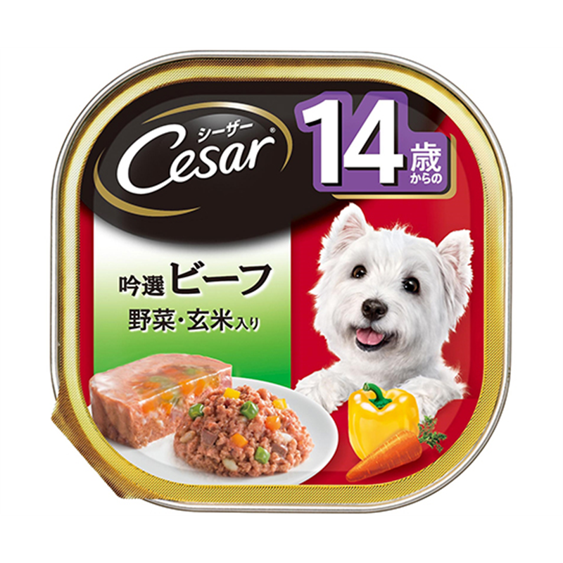 マースジャパンリミテッド シーザー 14歳からの 吟選ビーフ 野菜・玄米入り 100g CE67N 1個（ご注文単位1個）【直送品】