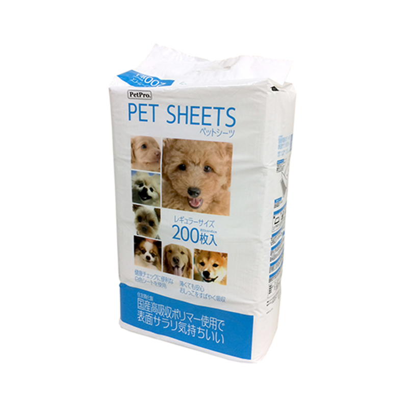 ペットプロジャパン ペットプロ ペットシーツ レギュラーサイズ 200枚  1袋（ご注文単位1袋）【直送品】