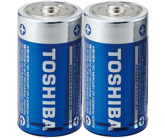 アズワン 単二アルカリ電池 2本組 398-31A 1組(ご注文単位1組)【直送品】