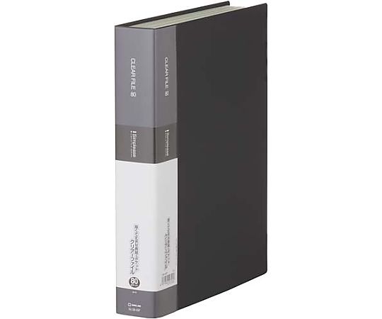 キングジム シンプリーズクリアーファイル80P 黒 6冊入 136-4SPクロ 1箱(ご注文単位1箱)【直送品】