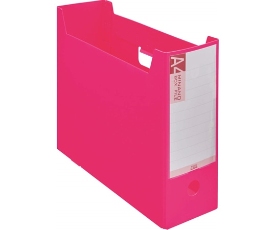ライオン事務器 ボックスファイル MINANO〈ミナノ〉 レッド BF-632M (R) 1冊(ご注文単位1冊)【直送品】
