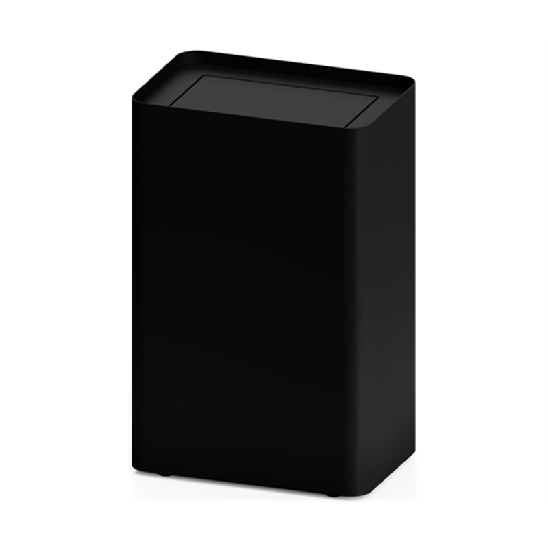 ミヅシマ工業 MSERIES屑入 ブラック(回転蓋) 362-0222 1個(ご注文単位1個)【直送品】