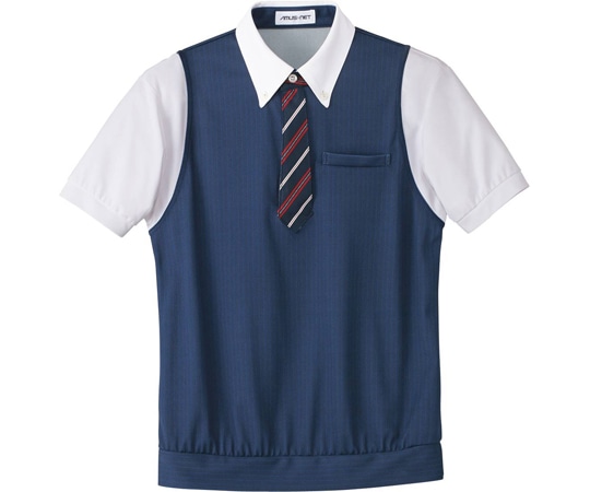 カーシーカシマ AMUS-NET ポロシャツ ネイビー L ASP268 1枚（ご注文単位1枚）【直送品】