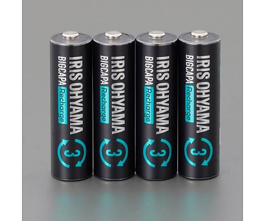 アズワン [単3x4本] ニッケル水素電池(充電式ビッグキャパ) EA758YG-313 1箱(ご注文単位1箱)【直送品】