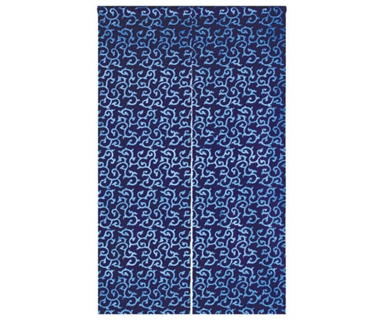 アズワン 藍染のれん 花唐草 NID3117-BI 1枚（ご注文単位1枚）【直送品】