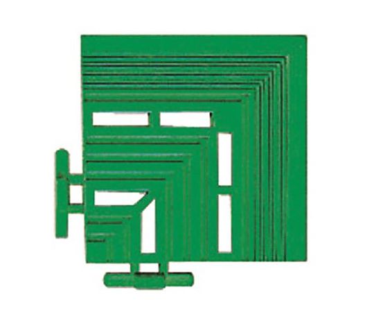 テラモト 100x100x25mm 角ふち(グリーン) EA997RJ-322 1枚(ご注文単位1枚)【直送品】