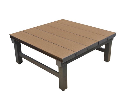 旭興進 雨や水に強い人工木 連結デッキT型 ブラウン 90×90cm AKS-25722 1台(ご注文単位1台)【直送品】