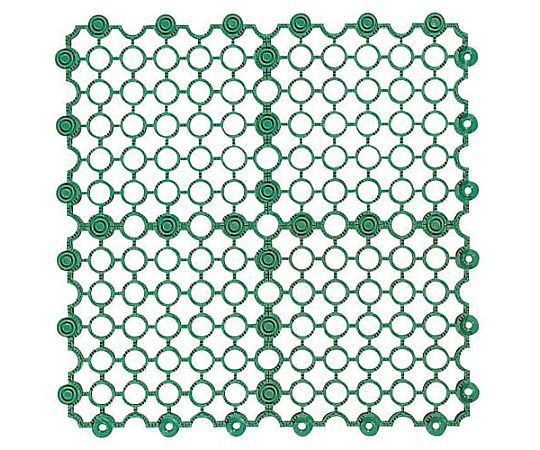 エスコ 150x 150mm すのこ(プラスチック製/緑) EA997RJ-46 1個(ご注文単位1個)【直送品】