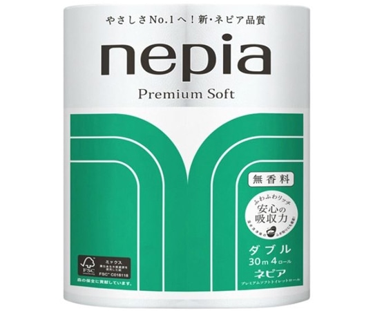 王子ネピア ネピア プレミアムソフト トイレットロール 4ロール ダブル  1パック(ご注文単位1パック)【直送品】