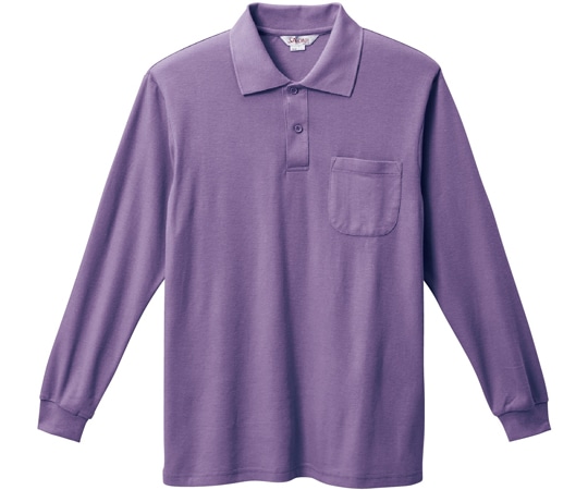 三愛 長袖ポロシャツ パープル M 8100 1着（ご注文単位1着）【直送品】