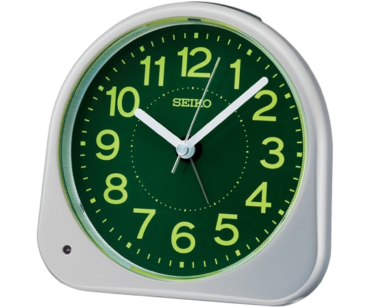 セイコー 夜見える目覚まし時計 113×116×66mm 銀色 KR525S 1個(ご注文単位1個)【直送品】