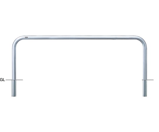 サンポール ステンレス アーチ型車止め 差込式 φ60.5(t3.0)×W2000×H650mm AA-7S20-650 1台(ご注文単位1台)【直送品】