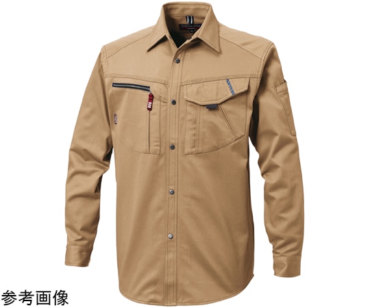三愛 AWシーズン長袖シャツ ペールブラウン LL JA2304 1着（ご注文単位1着）【直送品】