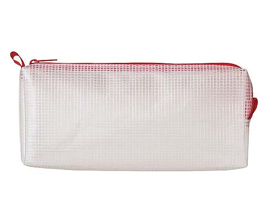 カウネット メッシュケースマチ付90×205mm赤3枚入 4217-5810 1パック(ご注文単位1パック)【直送品】