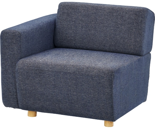 東谷 キューブ 片肘ソファ(向かって左肘)) ネイビー SS-118NVC 1個（ご注文単位1個）【直送品】