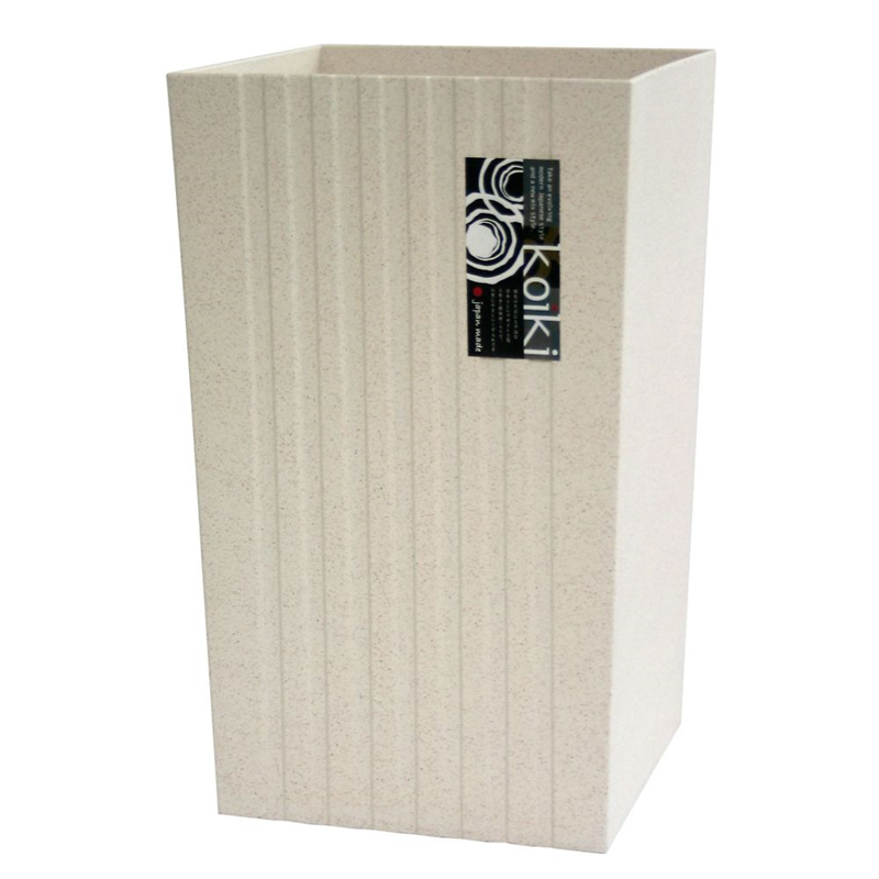 八幡化成 コイキモダン 角型 大 10L ホワイト 1ケース(24個入)  1ケース（ご注文単位1ケース）【直送品】