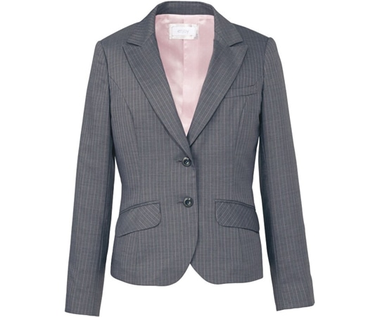 カーシーカシマ ENJOY ジャケット AIR SWING SUITS TWIN STRIPE グレー 19号 EAJ379 1枚（ご注文単位1枚）【直送品】