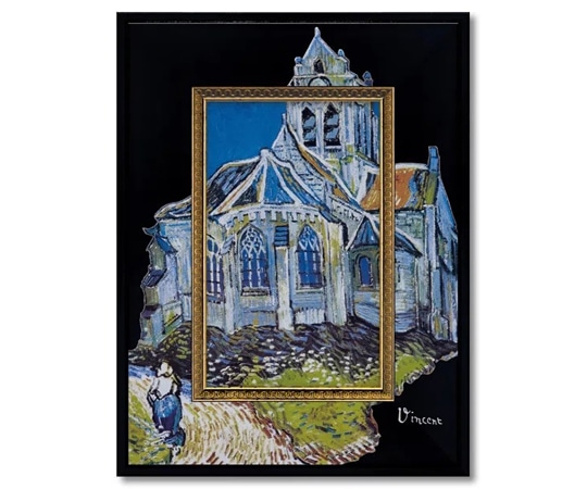 ユーパワー ビッグアート ~名画Sシリーズ~(ゴッホ「オーヴェルの教会」) BA-04012 1個(ご注文単位1個)【直送品】