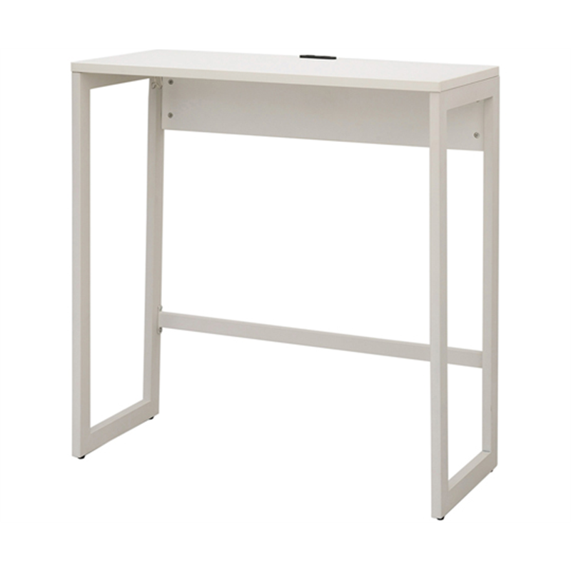 アール・エフ・ヤマカワ リスム ハイデスク W1000×D450 ホワイト×ホワイト脚 2ヶ口コンセント付き RFFHD-1045WH-WL 1台(ご注文単位1台)【直送品】