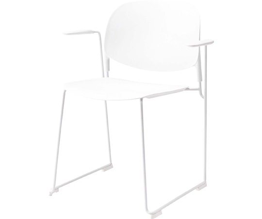 東谷 アームチェア ホワイト PC-863WH 1個（ご注文単位1個）【直送品】