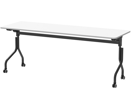 アール・エフ・ヤマカワ パラレル フォールディングテーブル W1800×D600 ホワイト×ブラック脚 RFPFT-1860WH-BL 1台（ご注文単位1台）【直送品】