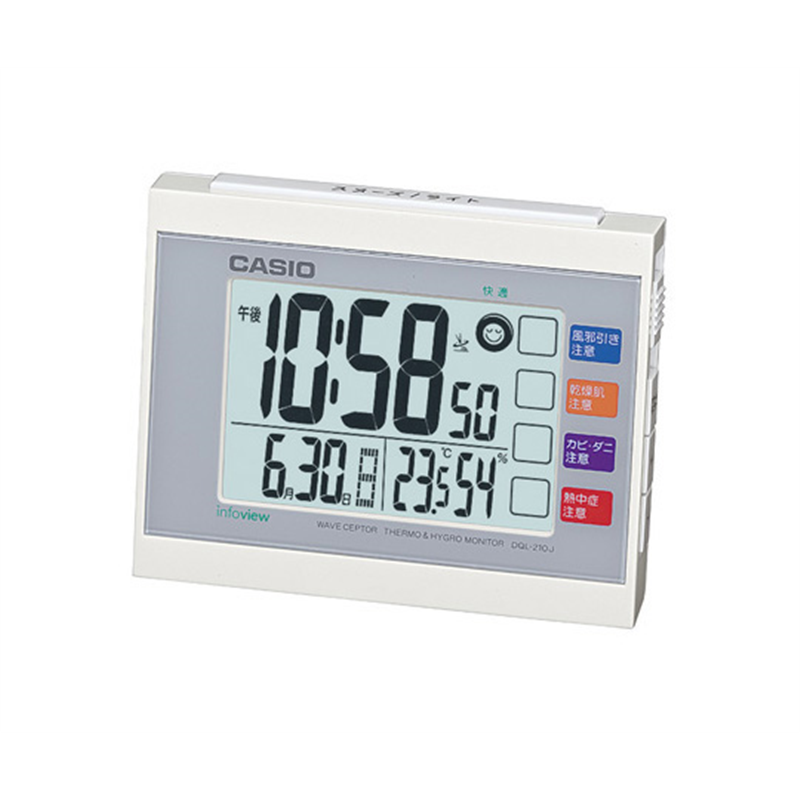 カシオ 生活環境お知らせクロック DQL-210J-7JF 1個(ご注文単位1個)【直送品】